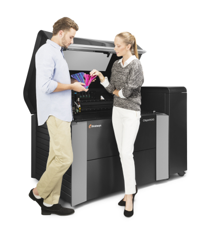 Stratasys' Enhanced Objet500 Connex3 Multi-material, Multi-color 3D Printer - Bridging Adoption Chasm with Streamlined Workflow, Greater Ease-of-Use and Better Economic Value (Photo: Business Wire).