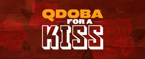 Fans who share a spicy smooch at Qdoba on Valentine's Day will receive buy one, get one free entrées (Graphic: Business Wire) 