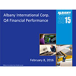 Albany International Corp. Q4 2015 Earnings Call Slides