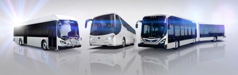 BYD Motors will build an all-electric 40 ft. low floor transit bus, a 60 ft. low floor articulated bus, and a 45 ft. commuter coach bus for the AVTA. (Graphic: Business Wire)