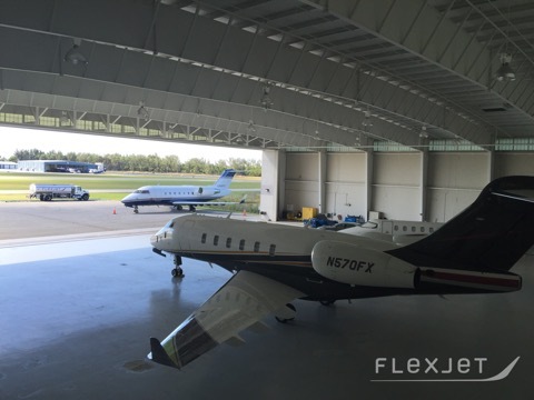 The Flexjet-Exclusive Private Terminal hangar at Naples Municipal Airport to accommodate Flexjet’s growing fleet of large-cabin aircraft including the Gulfstream G450, Gulfstream G650 and the Bombardier Global Express. (Photo: Business Wire)