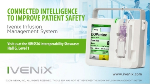 The Interoperability Showcase is located in Booth #11954, Exhibit Hall G, Level 1. The Ivenix Infusion Management System is featured in Use Case #4: Cancer Care Research & Reporting. (Graphic: Business Wire)