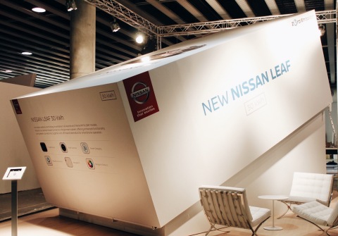 Nissan 'unboxes' its latest mobile device at the GSMA Mobile World Congress (Photo: Business Wire)