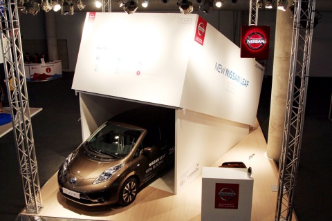 Nissan 'unboxes' its latest mobile device at the GSMA Mobile World Congress (Photo: Business Wire)