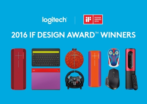 Logitech announced that eight of its products have been selected as 2016 iF DESIGN AWARD™ winners. Of the eight wins, UE ROLL was awarded with an iF Gold Award, Gold Award, the iF DESIGN AWARD’s highest honor. (Graphic: Business Wire)