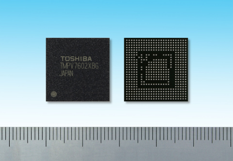 Toshiba: "TMPV7602XBG", a new TMPV760 series line-up of image recognition processors suited to monocular cameras in ADAS applications. (Photo: Business Wire)