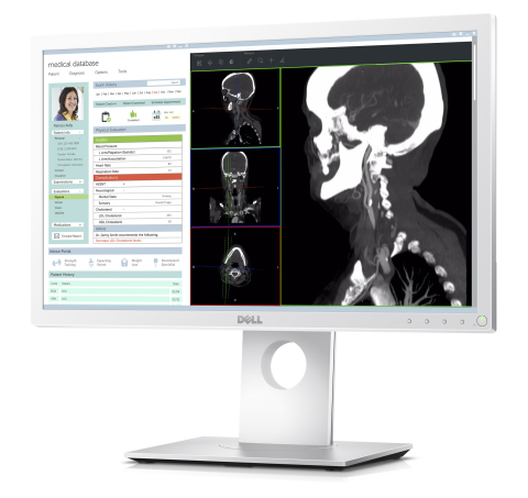 Easy to tilt, pivot or swivel...even with gloves on; Dell has meticulously designed its newest 22inch Medical Review Monitor with both healthcare workers and patients in mind.