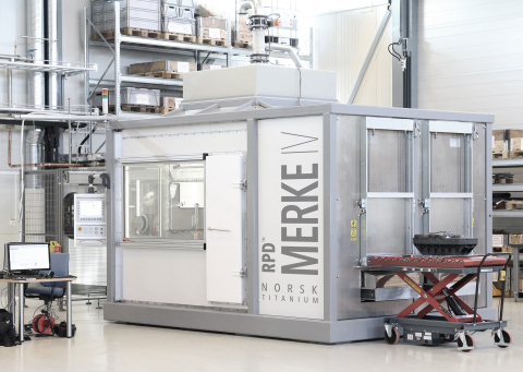 Norsk Titanium's patented MERKE IV Rapid Plasma Deposition machine. (Photo: Business Wire)