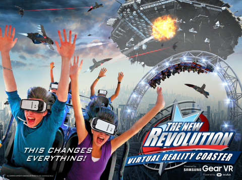 Six Flags Magic Mountain - The New Revolution Virtual Reality Coaster (Graphic: Business Wire)