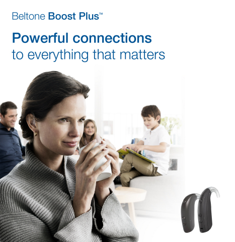 The Beltone Boost PlusTM super power hearing aid expands Beltone’s family of industry-leading Made for iPhone® hearing products for consumers with severe to profound hearing loss.