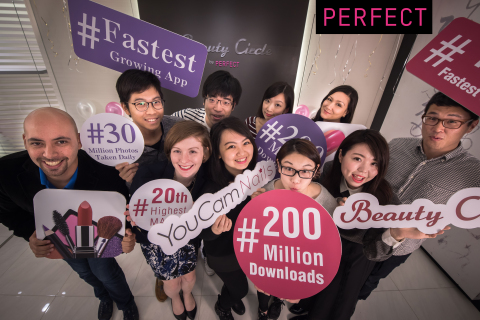 Perfect Corp., The World's Leading Beauty App Developer, Reaches 200 Million Downloads in Less Than 2 Years (Photo: Business Wire)