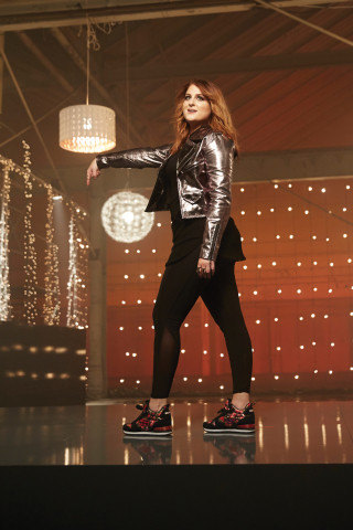 Meghan Trainor on set for her Skechers Originals campaign shoot (Photo: Business Wire)