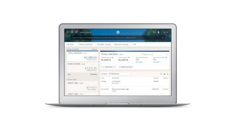 Chase.com accounts view (Graphic: Business Wire)