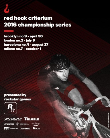 Rockstar Games is proud to announce the return of the Red Hook Criterium Championship Series in 2016. Now in its 9th year, the Red Hook Crit is the world's premier track bike Criterium series with four spectacular events scheduled in Brooklyn, London, Barcelona and Milan.