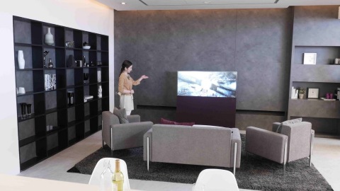 Living room of "Better Living Tomorrow" at Panasonic booth (Photo: Business Wire)