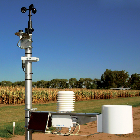 In-field iMETOS(R) weather sensors gather local weather data, which will be integrated into GEOSYS' platform and products for more confident decision making. (Photo: Pessl Instruments)