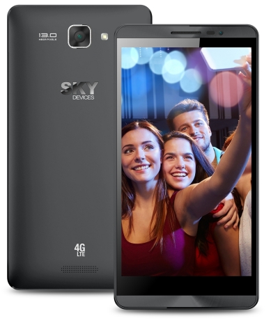 Elite 5.5L from SKY Devices with a 13MP camera, 5.5-inch HD screen and 16GB or memory. (Photo: Business Wire)
