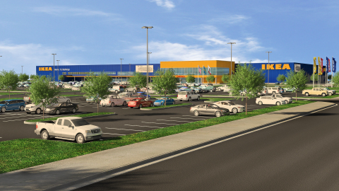 IKEA submits plans for a store in Dublin, California to open summer 2018, as 3rd San Francisco-area store and 9th in state. (Graphic: Business Wire)