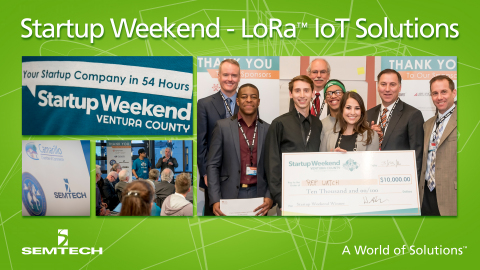 Startup Weekend Ventura County Participants Presented LoRa™-based Internet of Things Solutions to Help Solve the County's Agricultural & Medical Challenges (Graphic: Business Wire)