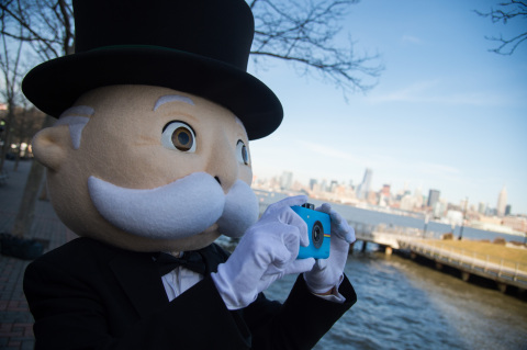 MR. MONOPOLY snaps a Polaroid photo of New York City in celebration of the MONOPOLY EMPIRE game and World MONOPOLY Day on March 19, 2016. (Photo: Business Wire)