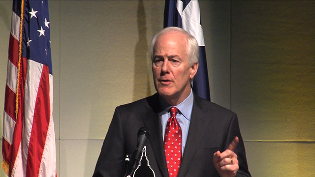 U.S. Senator John Cornyn of Texas recognized as the Texas Legislative Conference 2016 Texan of the Year. Introduction by Texas Speaker of the House Joe Straus. Nine past honorees attended the 50th Reunion reception the preceding evening.