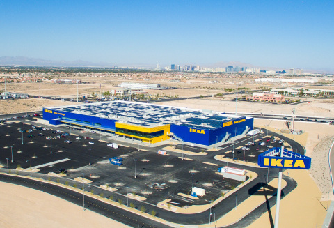 IKEA completes installation of solar panels atop future Las Vegas store opening May 18, 2016 (Photo: Business Wire)