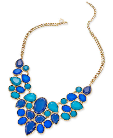 Thalia Sodi Gold-Tone Blue Stone statement necklace, $39.50, available exclusively at select Macy's stores and on macys.com (Photo: Business Wire)