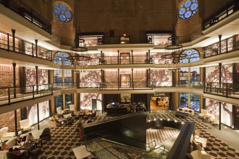 The lobby at The Liberty Hotel, photo credit: Dom Miguel