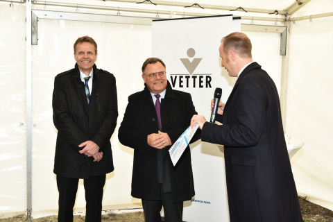 Vetter groundbreaking ceremony heralds the creation of a new 70 million euro production building (Photo: Business Wire)