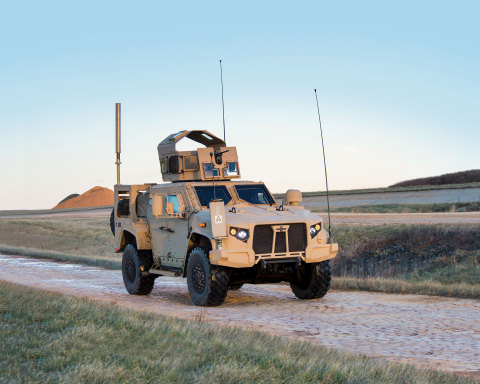 The next generation Oshkosh JLTV is a ''network on wheels'', able to serve as a mobile command center in future missions. (Photo: Business Wire)