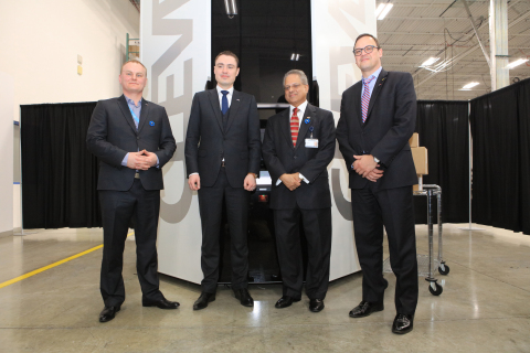 L-R: Cleveron Co-Founder Indrek Oolup, Prime Minister Taavi Roivas, Bell and Howell CEO Ramesh Ratan, and Estonian Ambassador Eerik Marmei (Photo: Business Wire)