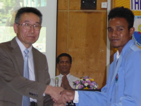 Scholarship awards ceremony (National University of East Timor, East Timor) (Photo: Business Wire)