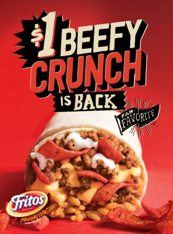 The two Fan Favorites return to Taco Bell after a three-year absence and a nearly twice as long campaign from impassioned fans like the “Beefy Crunch Movement” to bring them back. (Graphic: Business Wire)