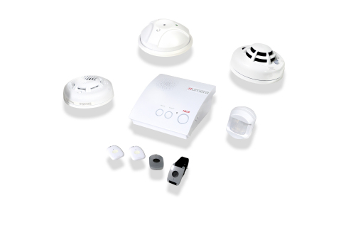 Numera Home Safety Hub with wearables and sensors. (Photo: Business Wire)