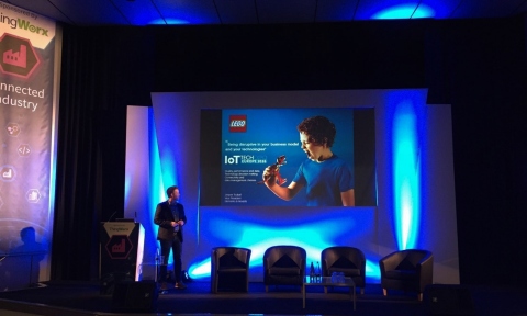 Jesper Toubol, LEGO speaking within the Connected Industry conference at the IoT Tech Expo in London this February (Photo: Business Wire)