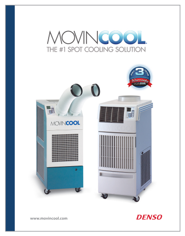 The MovinCool 2016 product catalog offers detailed information and specifications for the entire lineup of MovinCool commercial portable spot air conditioners and heat pumps. The units are used to cool people, processes and equipment in a wide range of applications, including offices, schools, hospitals, server rooms, telecom closets, warehouses, factories and outdoor events. (Photo: Business Wire)