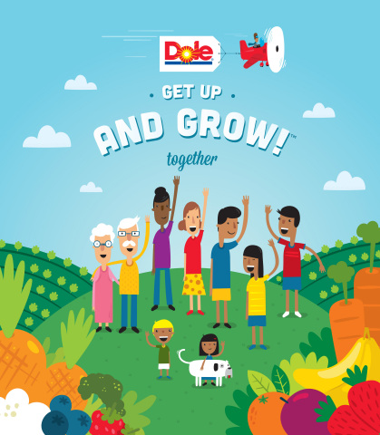 Dole's Get Up and Grow! Together campaign challenges Americans to think of healthy eating and living as team sports in 2016. (Photo: Business Wire)