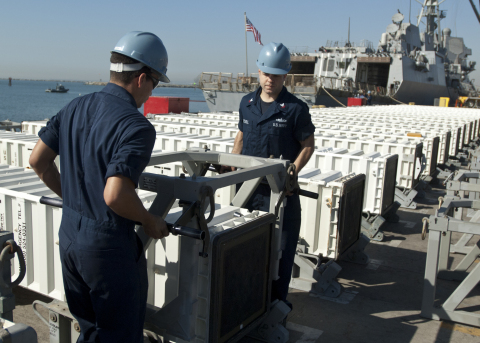 The Mk 41 Vertical Launching System missile canisters are used to store, transport, and launch different kinds of guided missiles from ships. (Photo: U.S. Navy)