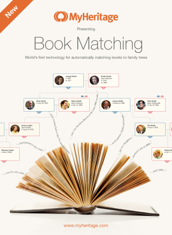 MyHeritage Releases Exclusive Book Matching Technology for Family History (Photo: Business Wire)