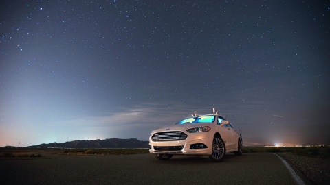 Recently, under the cover of night, a Ford Fusion Hybrid autonomous research vehicle with no headlights on navigated along lonely desert roads, performing a task that would be perilous for a human driver. (Photo: Business Wire)