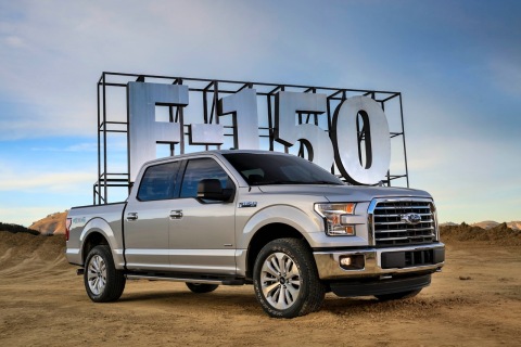 The 2016 Ford F-150 – the toughest, smartest, most capable and safest F-150 ever – is the only large pickup to earn an Insurance Institute for Highway Safety Top Safety Pick for SuperCrew and SuperCab configurations. (Photo: Business Wire)
