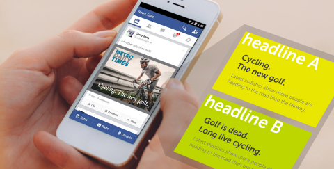 ShareThis headline testing for Facebook Instant Articles (Photo: Business Wire)