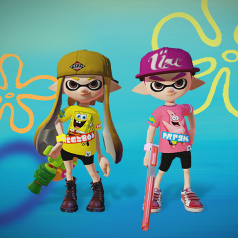 Nintendo is partnering with Nickelodeon to bring a SpongeBob SquarePants-themed Splatfest competition to the Splatoon game for the Wii U console on April 23. (Graphic: Business Wire)
