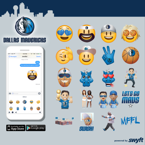 Dallas Mavericks Rally Playoff Support with New Emoji Keyboard Powered by Swyft Media (Photo: Business Wire)