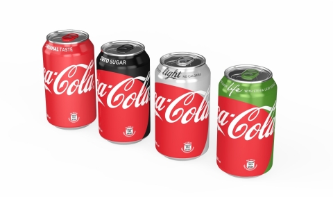 Coca-Cola "One Brand" Packaging - 355ml can line up (Photo: Business Wire)