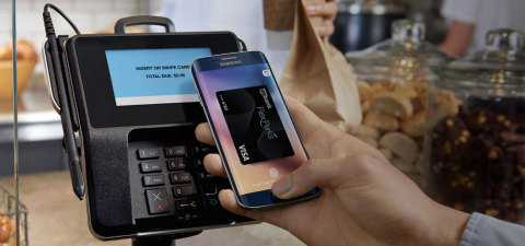 Verifone provides simple software update to ensure merchants can use all of its MX Series payment devices to accept Samsung Pay from consumers. (Photo: Business Wire)