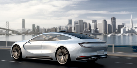 LeEco unveils its first LeSEE autonomous electric vehicle concept (Photo: Business Wire)