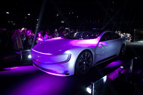 LeEco unveils its first LeSEE autonomous electric vehicle concept (Photo: Business Wire)