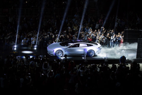 LeEco unveils its first LeSEE autonomous electric vehicle concept (Photo: Business Wire)