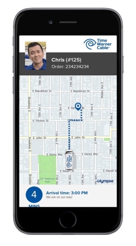 TWC TechTracker enhanced with Glympse location sharing technology. (Photo: Business Wire)